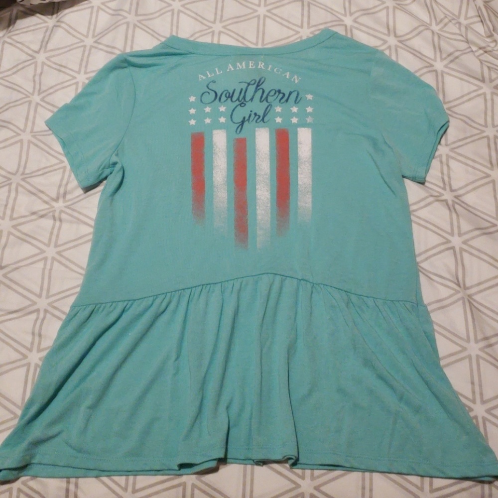 Red Camel Mint Southern Girl Empire Waist Shirt